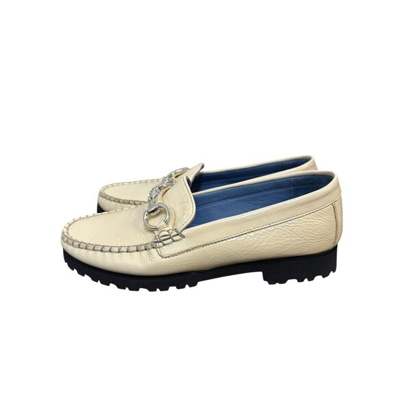 Robert Zur Patent Leather Cream Loafers Size 8 - Picture 5 of 8